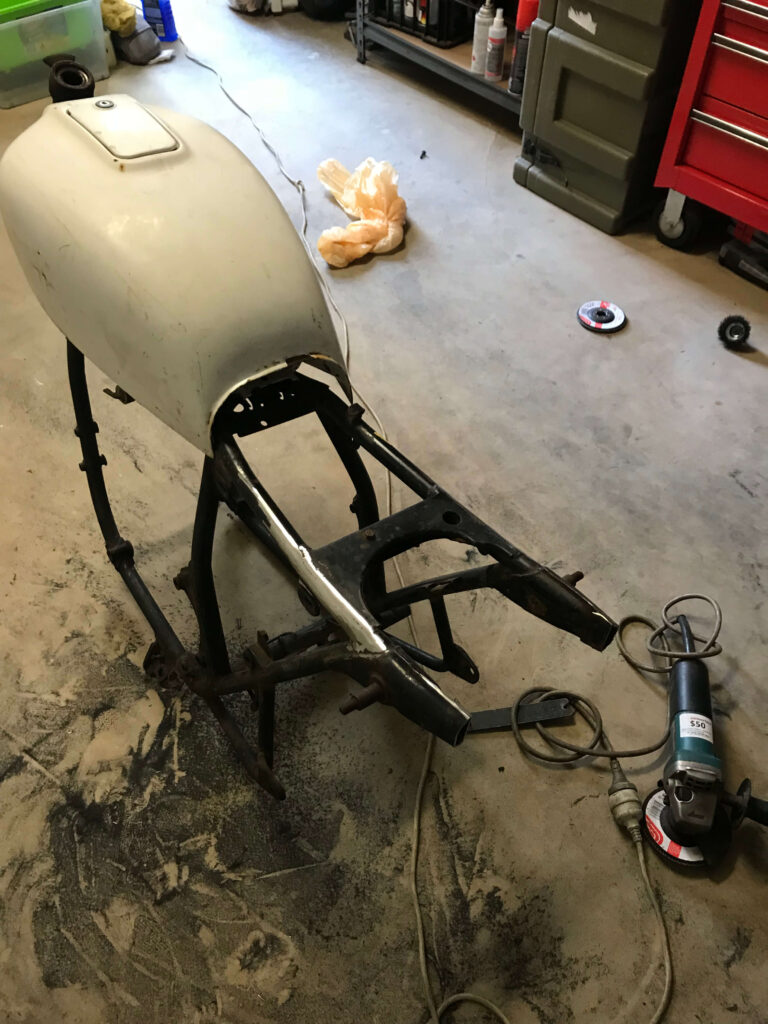 CB500 Cafe Racer Build: Welding the frame and wheel assembly